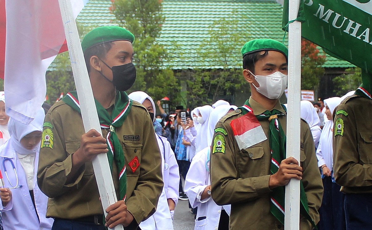 Siswa Baru Tiga SMP di Palangka Raya Dilatih Mitigasi Bencana