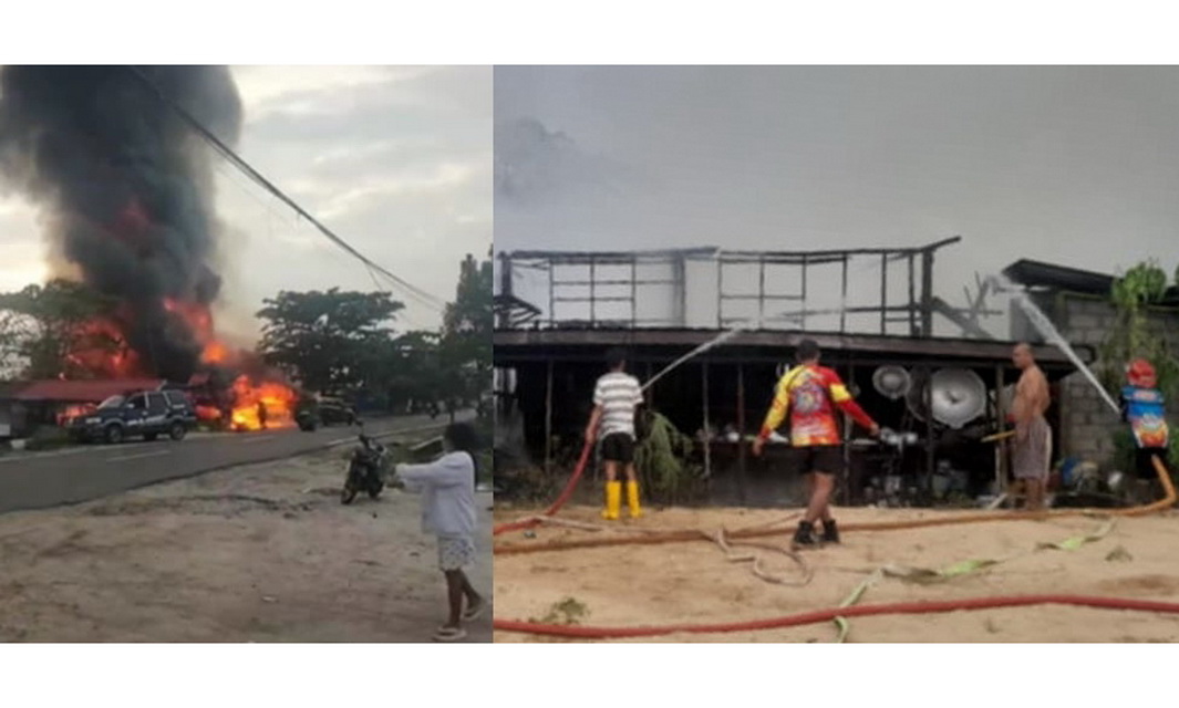 Rumah dan Warung di Pahandut Seberang Terbakar