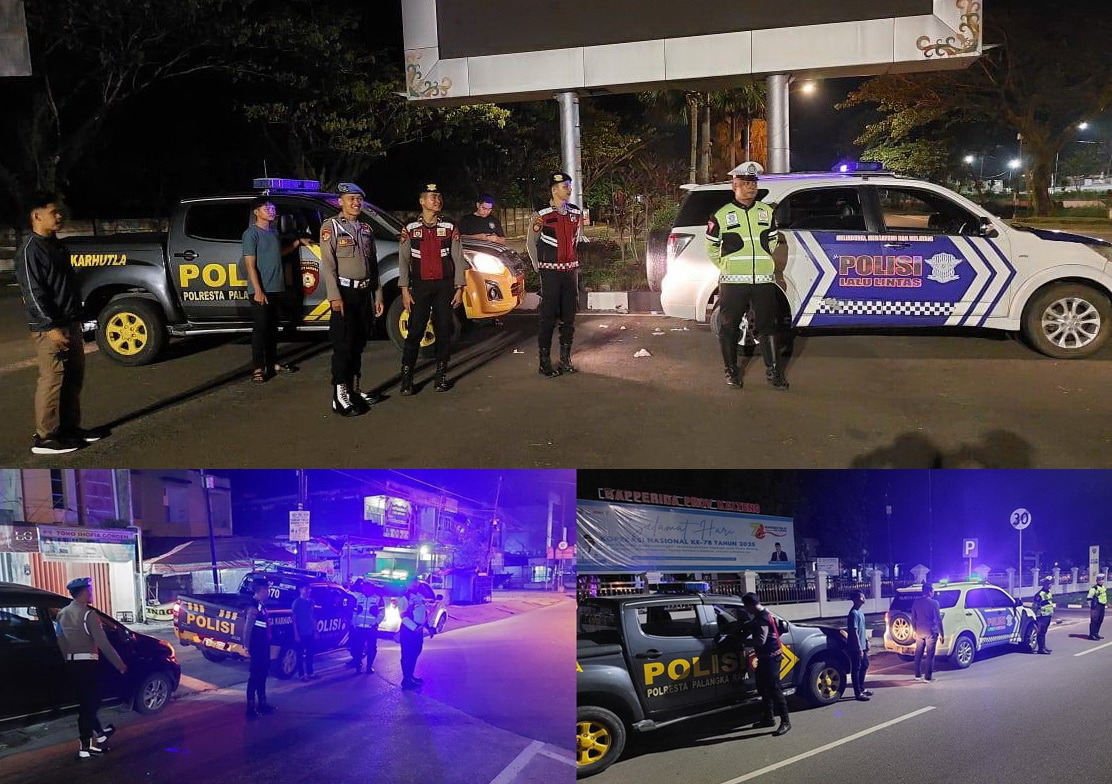 Polresta Palangka Raya Patroli Malam, Balap Liar ‘Mendadak’ Sepi