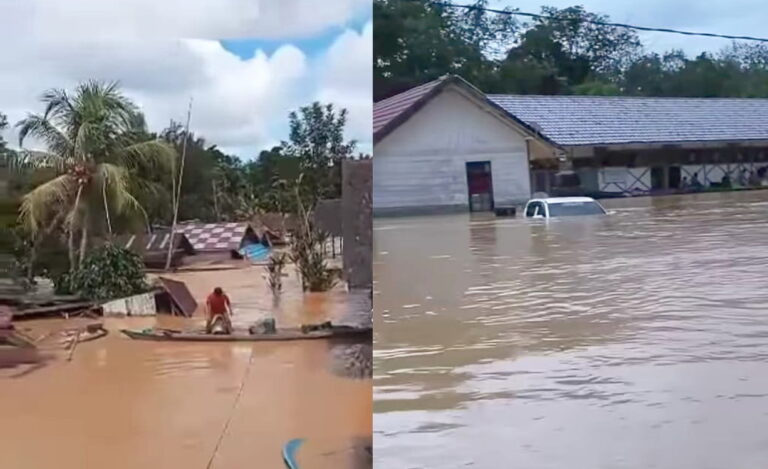 Belasan Rumah di Mandau Talawang Kapuas Hanyut Diterjang Banjir Bandang