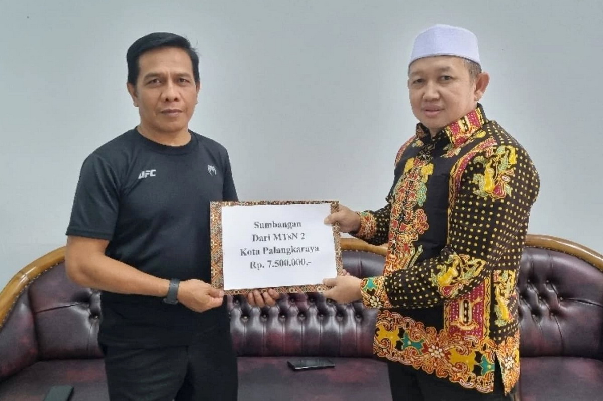 Galang Dana untuk Ponpes Manba’u Darissalam, MTsN 2 Ajarkan Solidaritas pada Peserta Didik
